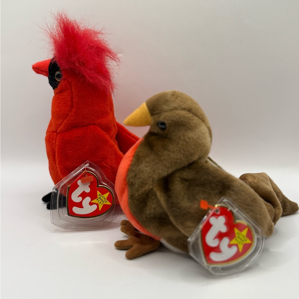 2 TY Beanie Baby Bird Plushies - Picture 2 of 4